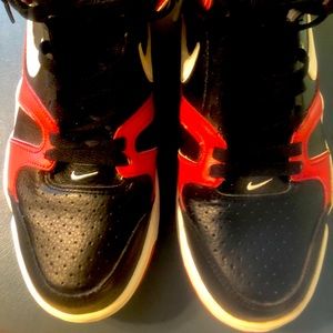 Nike Red and Black size 10 basketball shoes